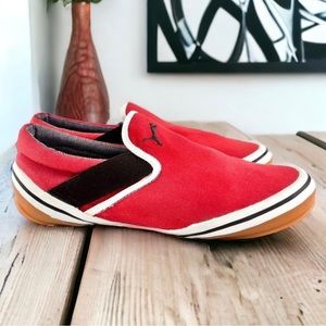 Puma Barrel Roll Low Slip-On Sneakers Shoes Mens Size 7.5 Red Brown